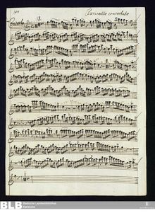 Partition parties complètes, clarinette Concerto en A major, Concerto per Clarinetto concertato, Violino primo, Violino secondo, Violetta e Cembalo