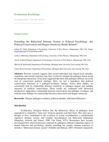 Extending the the behavioral immune system to political psychology: Are political conservatism and disgust sensitivity really related?