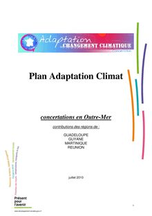 Plan national d adaptation de la France aux effets du changement climatique : C