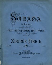 Partition couverture couleur, Sonata pour Piano 4-mains, Op.28, B♭ major