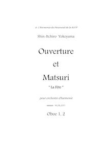 Partition hautbois 1/2, Ouverture et Matsuri  La Fête , ?????, F minor (Overture), A? major (Matsuri)