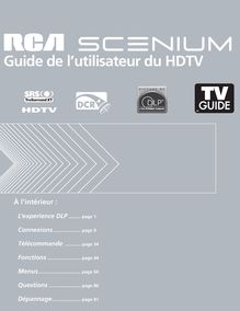 Notice HDTV RCA  HD50LPW167