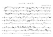 Partition complète, orgue Sonata No.6, Trio Sonata, Bach, Johann Sebastian