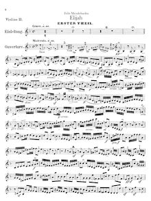 Partition violons II, Elijah, Op.70, Composer, with Julius Schubring (1806-1889), Carl Klingemann (1798-1862)William Bartholomew (1793-1867), English text (sung at premiere)