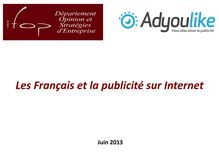 IFOP : Les Français et la publicité sur Internet
