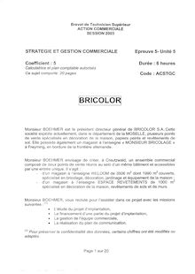 Btsac 2003 examen strategie et gestion commerciale