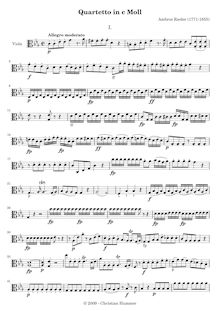 Partition viole de gambe, corde quatuor en C minor, Quartetto in c-moll