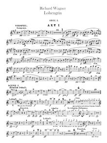 Partition hautbois 1, 2, 3, anglais cor, Lohengrin, Composer