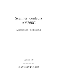 Notice Scanner Avision  AV260C