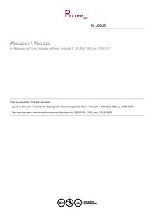 Abruzzes / Abruzzo  ; n°2 ; vol.105, pg 1076-1077