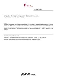 Enquête démographique en Océanie française - article ; n°1 ; vol.4, pg 93-114