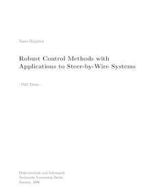 Robust control methods with applications to steer-by-wire systems [Elektronische Ressource] / vorgelegt von Naim Bajçinca