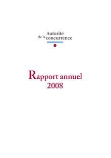 Autorité de la concurrence - Rapport annuel 2008