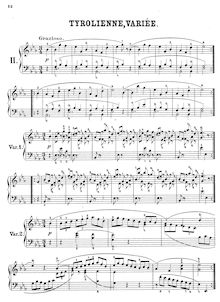 Partition complète, Variations on  Tyrolienne , Hummel, Johann Nepomuk