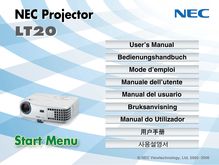 Notice Projecteur NEC  LT20