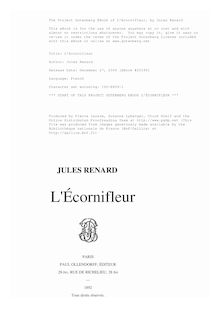 L écornifleur par Jules Renard