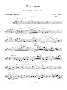 Partition complète et , partie, Méditation d après la 6ème Bagatelle Op.3