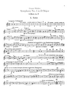 Partition cor 1, 2, 3, 4, 5, 6, 7 (F), Symphony No.1, Originally titled "Titan"