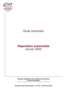 Etude sectorielle Réparation automobile Janvier 2005