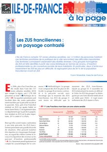 Les ZUS franciliennes : un paysage contrasté
