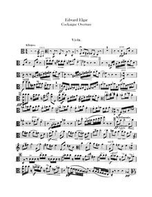 Partition altos, Cockaigne Overture, Op.40, In London Town, Elgar, Edward