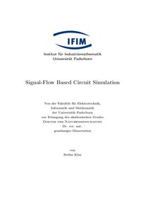 Signal-flow based circuit simulation [Elektronische Ressource] / von Stefan Klus