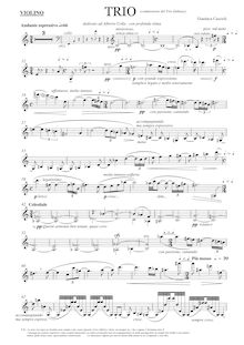 Partition de violon, Trio No.1, Cascioli, Gianluca