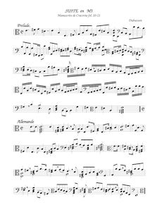Partition complète,  en Mi, Suite in E minor, E minor, Dubuisson