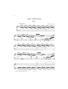 Partition , Etude en F major, 6 Etudes, Rubinstein, Anton