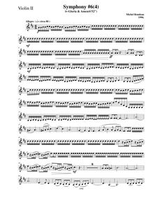 Partition violons II, Symphony No.6  Magnificat , D major, Rondeau, Michel par Michel Rondeau