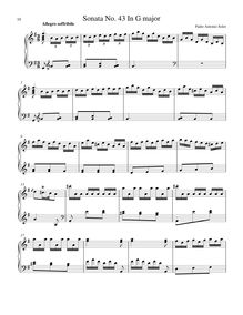 Partition Sonata R.44 en C major, clavier sonates R.41-50, Soler, Antonio