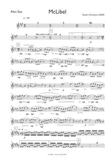 Partition Saxophone , partie (soprano/alto), McLibel, Davidson, Robert