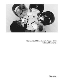 Worldwide IT Benchmark Report 2006 Table of Contents