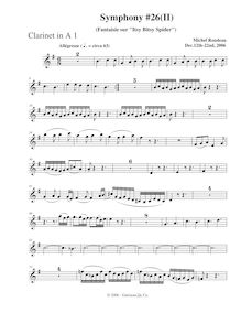 Partition clarinette 1, Symphony No.26, B major, Rondeau, Michel