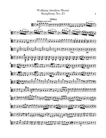 Partition altos, Symphony No.25, G minor, Mozart, Wolfgang Amadeus par Wolfgang Amadeus Mozart