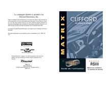 Notice Système de voiture sécurité Clifford  Matrix RS III