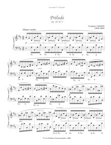 Partition No., Prelude en D major, préludes, Chopin, Frédéric par Frédéric Chopin