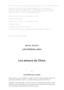 Les Pardaillan — Tome 06, Les amours du Chico par Michel Zévaco