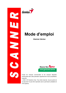 Notice Scanner Genius KYE Systems  ColorPage-HR3200