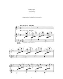 Partition complète (E♭ Major: haut voix et piano), Les âmes