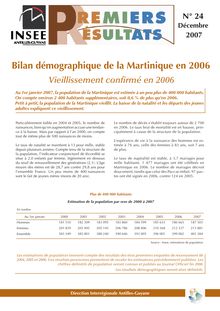 Bilan démographique de la Martinique en 2006