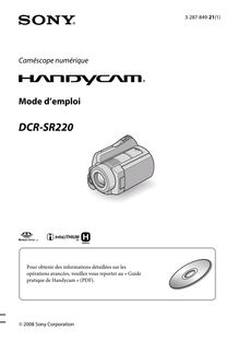 Notice Camescope numérique Sony  DCR-SR220D