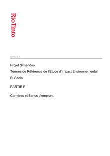 Projet Simandou Termes de Référence de l Etude d Impact ...