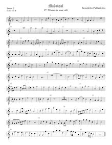 Partition ténor viole de gambe 2, octave aigu clef, Madrigali a 5 voci, Libro 2 par  Benedetto Pallavicino par Benedetto Pallavicino
