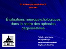 DU de Neuropsychologie Paris VI 2006