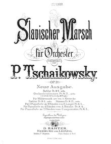Partition Piano 1, Slavonic March, Славянский марш ; Marche Slave ; March Slav