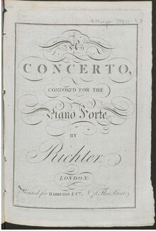 Partition Piano Solo, Piano Concerto en G major, A Concerto Composed for the Piano-Forte by Richter