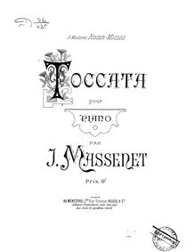 Partition complète, Toccata, B♭ major, Massenet, Jules par Jules Massenet