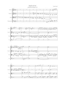 Partition Prelude & fugue en d Bach ist tot, Four-, partie études