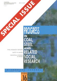 PROGRESS IN COAL STEEL AND RELATED SOCIAL RESEARCH N° 16. A European Journal